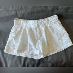 Ralph Lauren Cotton White Eyelet Girl Shorts size 14